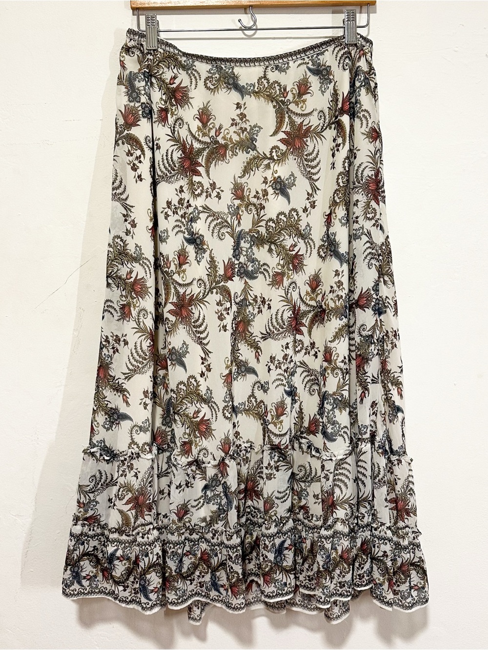 NEW! Floral Skirt with Ruffle Hem